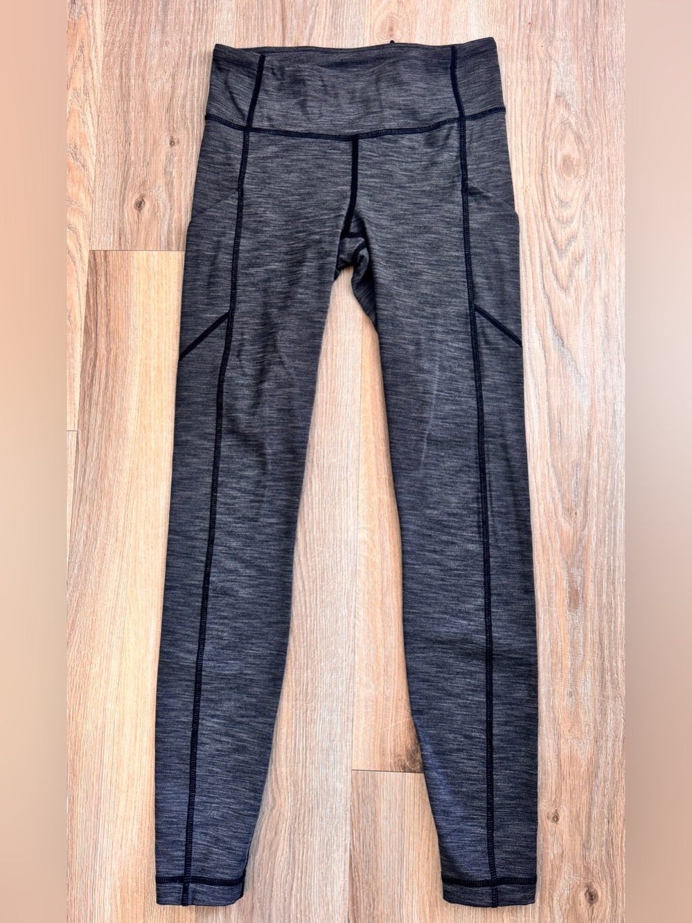 Lululemon Speed Up High Performance Running Tights 28" Heathered Black Size 4